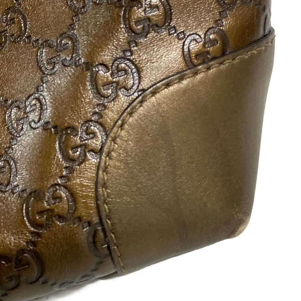 Gucci Heart Bit/Guccissima Handbag 269957 Dark Brown Bronze - Picture 14 of 15